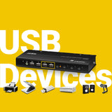 ATEN CS784H KVMP switch with included cables