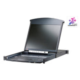 ATEN KL1508Ai dual rail LCD KVM over IP switch with console open