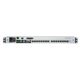ATEN KL1516Ai rear panel with 16 RJ-45 KVM ports