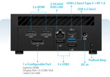 ASUS ExpertCenter PN65 Mini-PC rear connectivity - SourceIT