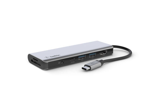 Belkin Connect USB - C 7 - in - 1 Multiport Hub Adapter (AVC009BTSGY) - SourceIT