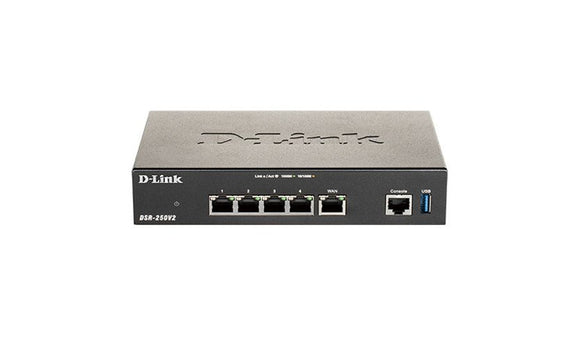 DLINK 5 Port Gigabit VPN Router with Firewall Support (DSR-250V2) - SourceIT