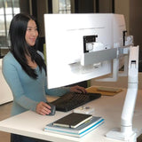 Ergotron HX Dual Monitor Desk Arm White (45 - 476 - 216)