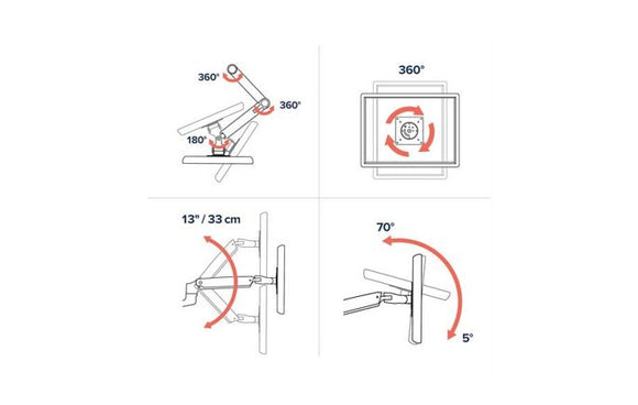 Ergotron LX Desk Monitor Arm, Tall Pole White (45-537-216) - SourceIT