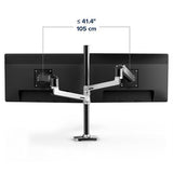 Ergotron LX Dual Desk Mount Stacking Arm Polished Aluminum (45 - 549 - 026)