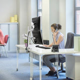 Ergotron LX Dual Desk Mount Stacking Arm White (45 - 509 - 216)