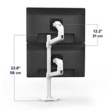 Ergotron LX Dual Desk Mount Stacking Arm White (45 - 509 - 216)