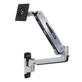 Ergotron LX HD Sit - Stand Wall Arm Polished Aluminum (45 - 383 - 026)