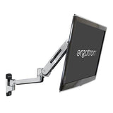 Ergotron LX HD Sit - Stand Wall Arm Polished Aluminum (45 - 383 - 026)