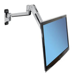 Ergotron LX Sit - Stand Wall Mount LCD Arm Polished Aluminum (45 - 353 - 026)
