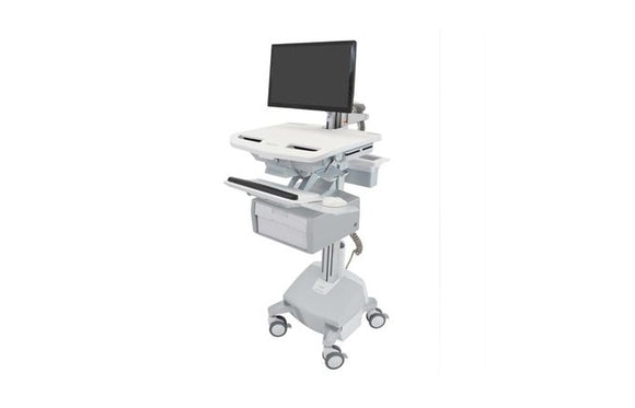 Ergotron StyleView® Cart with LCD Arm, LiFe Powered, 1 Tall Drawer (1x1), UK (SV44-12B2-3) - SourceIT