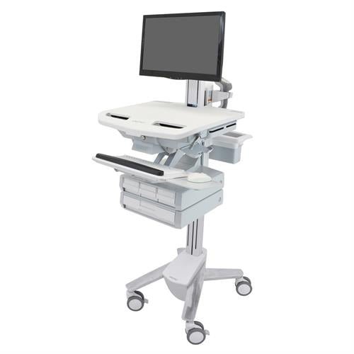 Ergotron StyleView® Cart with LCD Pivot, 1 Drawer (1x1) Medical Cart (SV43 - 1310 - 0)