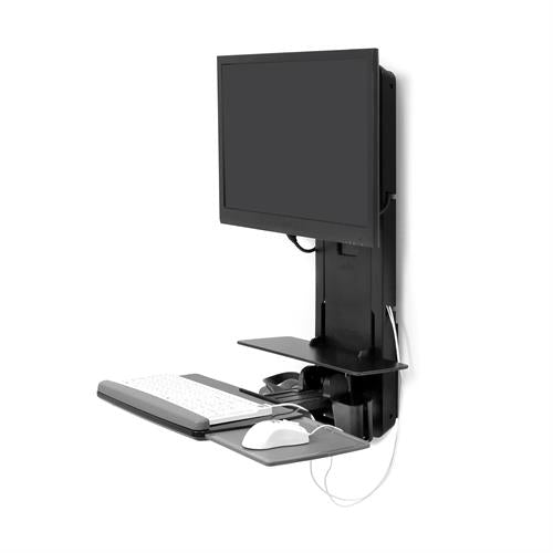 Ergotron StyleView® Sit - Stand Vertical Lift, Patient Room Black (61 - 080 - 085)