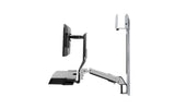 Ergotron SV Combo System with Worksurface & Pan, Medium CPU Holder Aluminum (45-595-026) - SourceIT