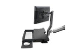 Ergotron SV Combo System with Worksurface & Pan, Medium CPU Holder Aluminum (45-595-026) - SourceIT