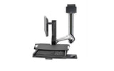 Ergotron SV Combo System with Worksurface & Pan, Small CPU Holder Aluminum (45-594-026) - SourceIT