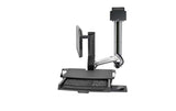 Ergotron SV Combo System with Worksurface & Pan, Small CPU Holder Aluminum (45-594-026) - SourceIT