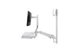 Ergotron SV Combo System with Worksurface & Pan, Small CPU Holder White(45-594-216) - SourceIT