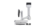 Ergotron SV Combo System with Worksurface & Pan, Small CPU Holder White(45-594-216) - SourceIT