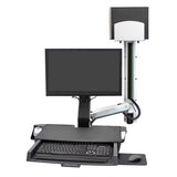 Ergotron SV Combo System Worksurface, Medium CPU Holder Aluminum (45 - 595 - 026)