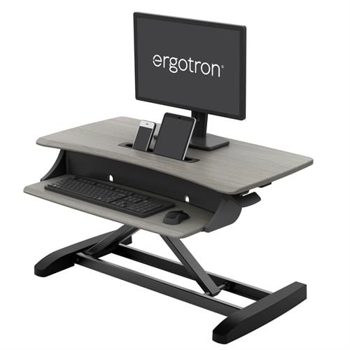 Ergotron WorkFit - Z Mini Sit - Stand Desktop Grey Woodgrain (33 - 458 - 917)