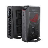 ASUS ROG NUC (2025) RNUC15JNK9X489A0 front panel and ROG lettering with lighting on