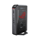 ASUS ROG NUC (2025) RNUC15JNK9X489A0 left side with RGB lighting on