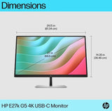 HP E27k G5 27 - inch 4K USB - C Monitor (6N4C4AA) - SourceIT