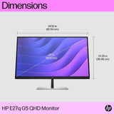 HP E27q G5 27 - inch QHD Monitor (6N6F2AA) - SourceIT