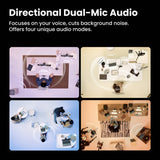Insta360 Link 2 Pro directional dual-mic audio