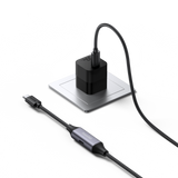 Insta360 Wave Y-Cable and Power Adapter connected