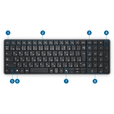 HP EliteBoard G1a Ryzen AI 5 PRO 340 16GB 512GB WiFi Keyboard AI PC - ports overview
