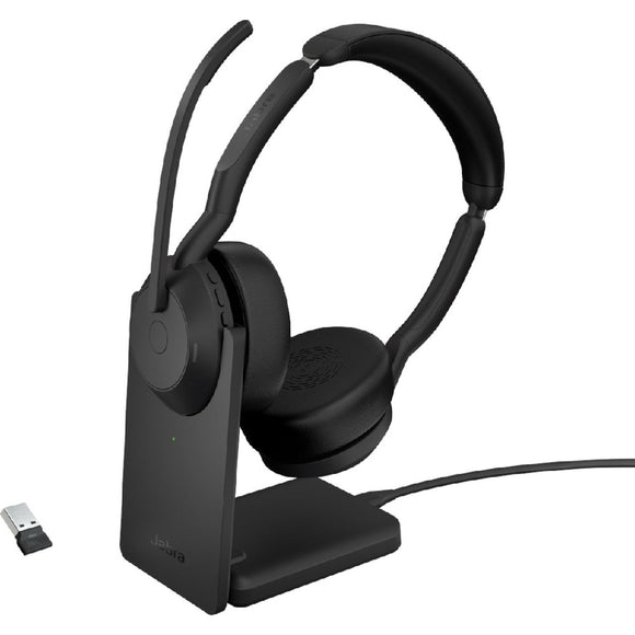 Jabra Evolve2 55 MS Stereo Wireless Headset w/ Stand USB - A (25599 - 999 - 989)