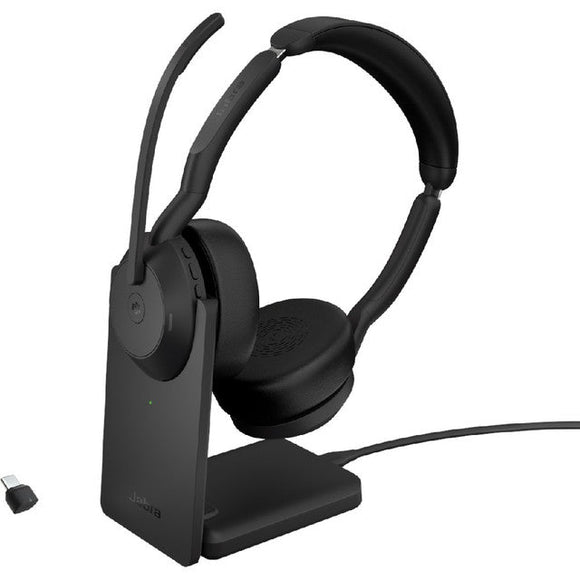 Jabra Evolve2 55 MS Stereo Wireless Headset w/ Stand USB - C (25599 - 999 - 889)