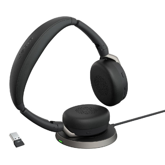 Jabra Evolve2 65 Flex MS Stereo Wireless BT Headset w/ Stand USB - A (26699 - 999 - 989)