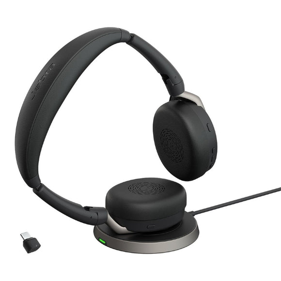 Jabra Evolve2 65 Flex UC Stereo Wireless BT Headset w/ Stand USB - C (26699 - 989 - 889)