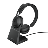 Jabra Evolve2 65 MS Teams Stereo with Charging Stand - Black