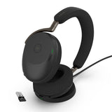 Jabra Evolve3 85 Wireless ANC Headset with Stand and Jabra Link 390a USB-A adapter