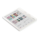Kobo Libra Colour white e-reader — lying down