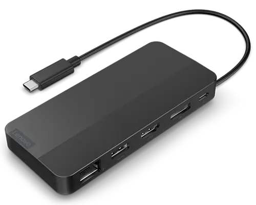 Lenovo USB - C Dual Display Travel Dock w/ Adapter (40B90100UK)