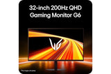 LG 32G620B-B 32-inch UltraGear™ G6, QHD 200Hz Gaming Monitor