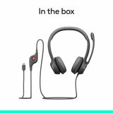 Logitech H390 Type C Headset with Controller Graphite