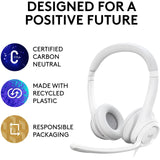 Logitech H390 USB Wired Headset with Controller Off White