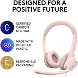 Logitech H390 USB Wired Headset with Controller Rose
