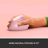 Logitech Lift Vertical Ergonomic Mouse Rose (910 - 006481)