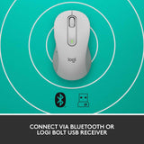 Logitech M650 Signature Large Wireless Mouse Off White