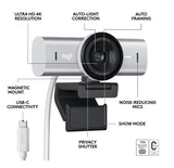 Logitech MX Brio 4K Ultra HD Professional Business Webcam Pale Grey (960-001561) - SourceIT