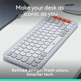 Logitech Pop Icon Keys Off White Wireless Keyboard