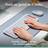 Logitech Pop Icon Keys Off White Wireless Keyboard