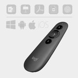 Logitech R500s Red Laser Wireless Presenter- Graphite